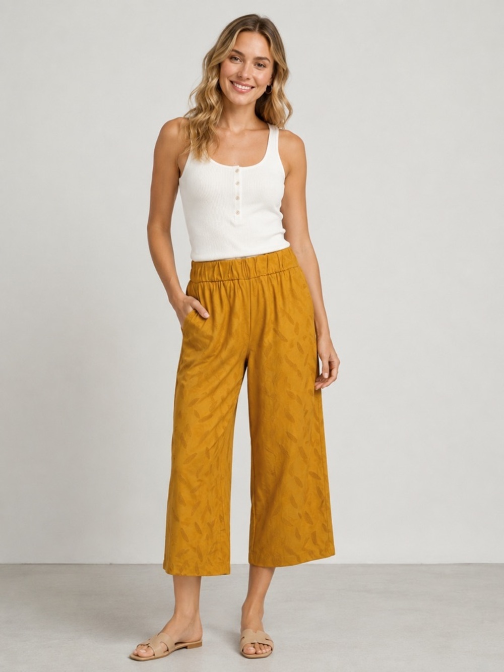 Anthropologie/Knot Sisters Feather Jacquard Mustard Seed Yellow Size Small NWT